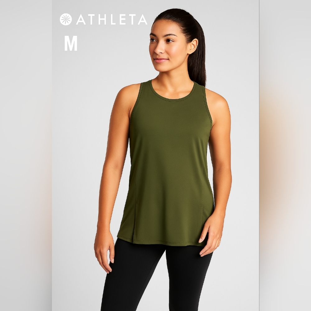 Athleta Women’s Relaxed Fit Active Tank Top Polyester Spandez Size M